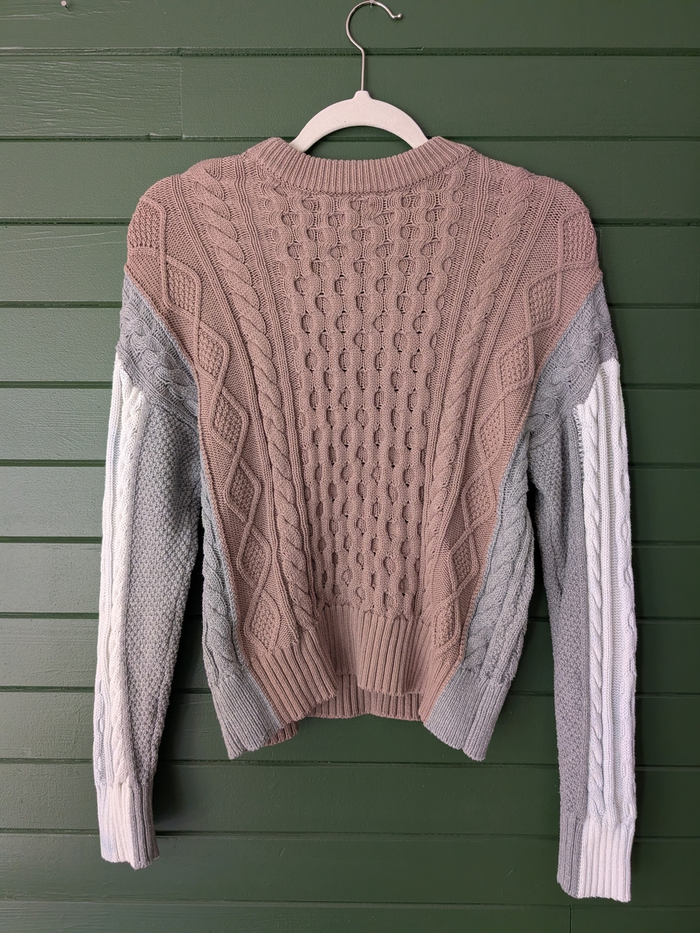 Frank & Oak Cotton Cable Knit Crewneck Sweater - Picture 3 of 4